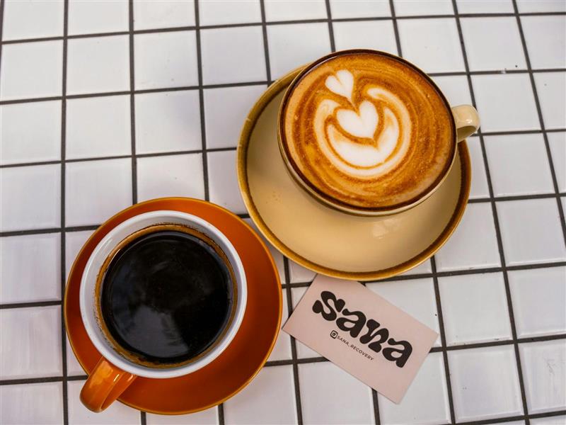 Photo of long black and latte