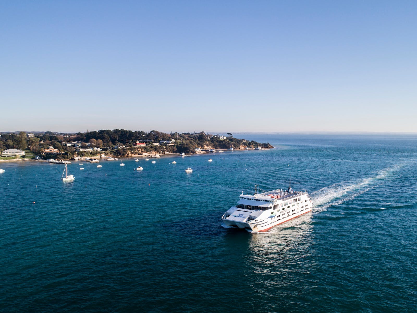 Aerial photo of vessel