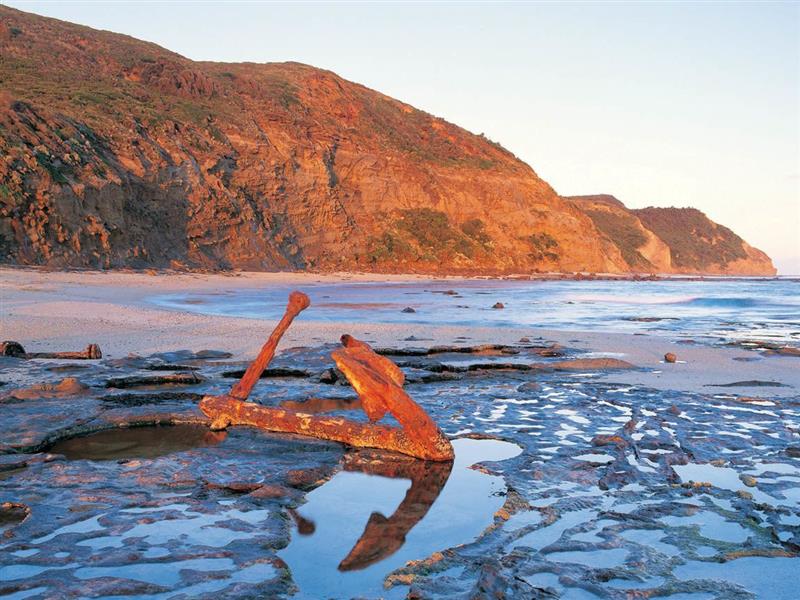 Anchor on Wreck Beach, Great Ocean Road, Victoria, Australia