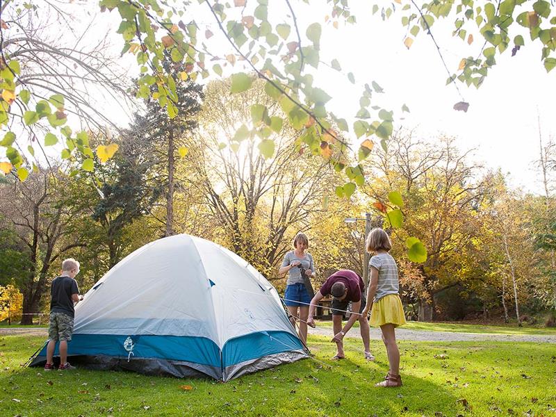 Camping at Buchan Caves Reserve, Gippsland, Victoria, Australia