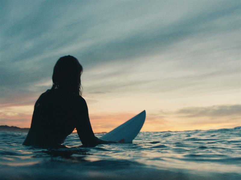 Surfer at Torquay, Great Ocean Road, Victoria, Australia