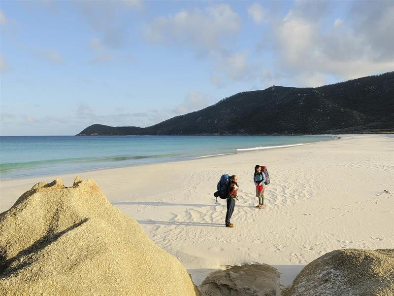Bushwalkers at Wilsons Promontory, Gippsland, Victoria, Australia